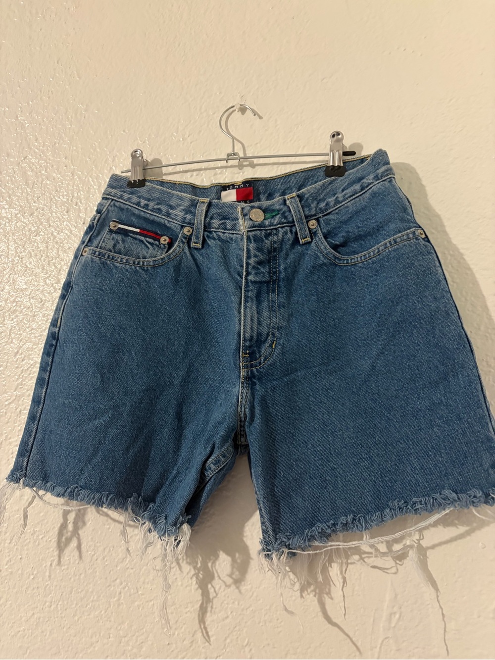Vintage Tommy Hilfiger Blue Denim High-Rise Cutoff Shorts